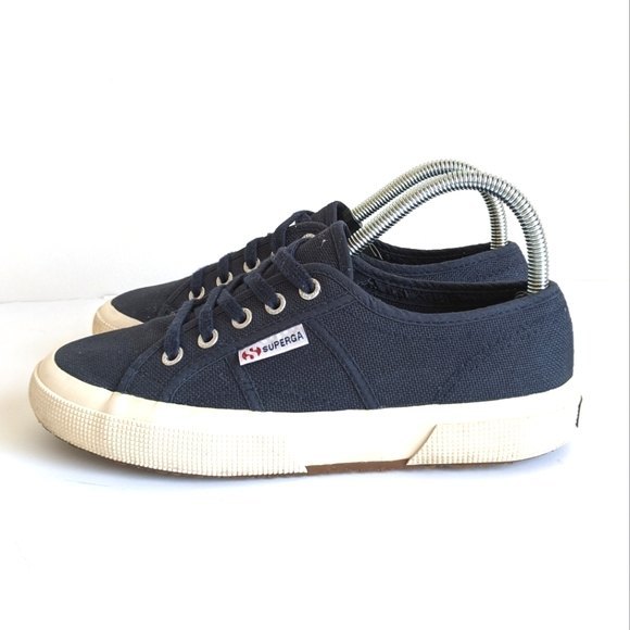 Superga Shoes - Superga Navy Cotu classic canvas platform sneakers